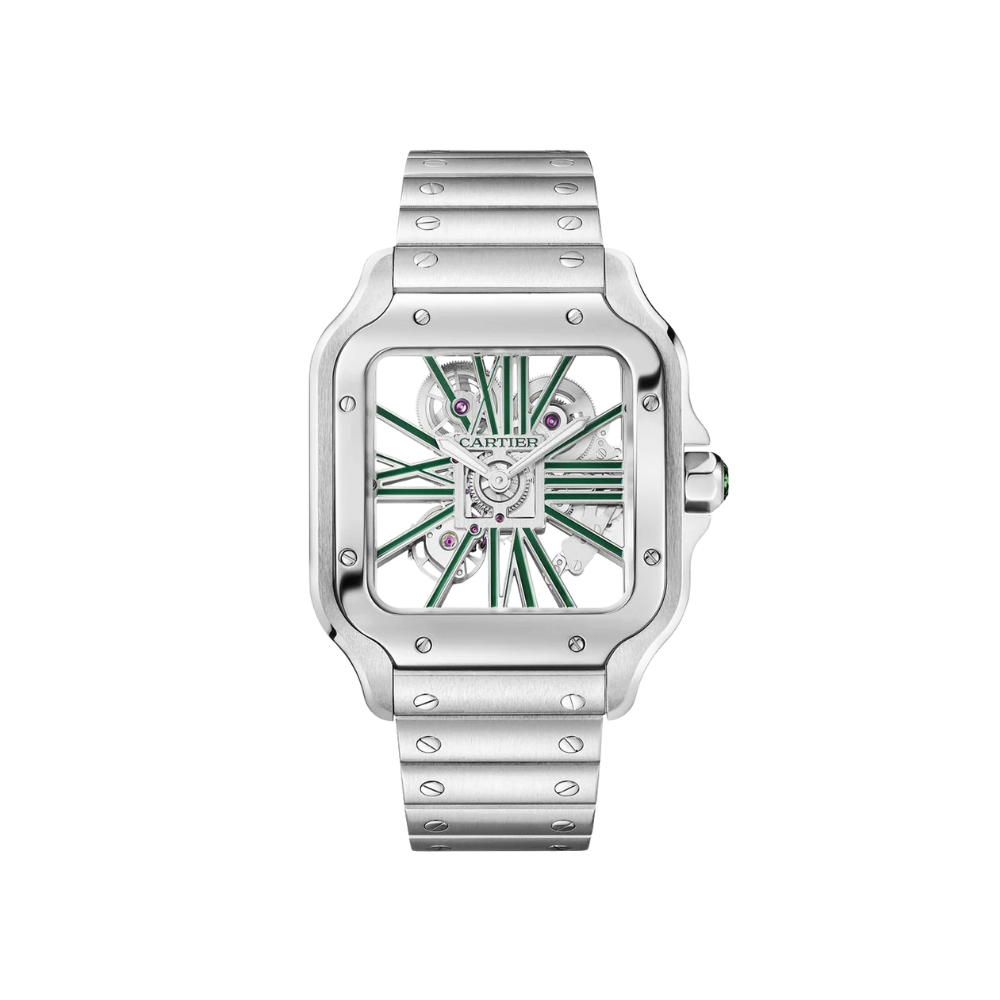 Santos de Cartier Large Skeleton/Green