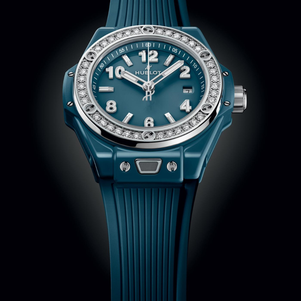 Big Bang One Click Petrol Blue Ceramic Diamonds Ref. 485.ES.5171.RX.1204 - Image 4