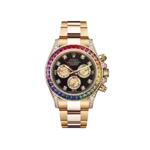 Rolex Daytona 116598RBOW 'Rainbow' Yellow Gold Black Dial Sapphire Bezel