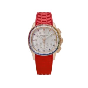 Patek Philippe Aquanaut Luce 7968/300R-001 Rose Gold 'Rainbow' Bezel Mother Of Pearl Dial