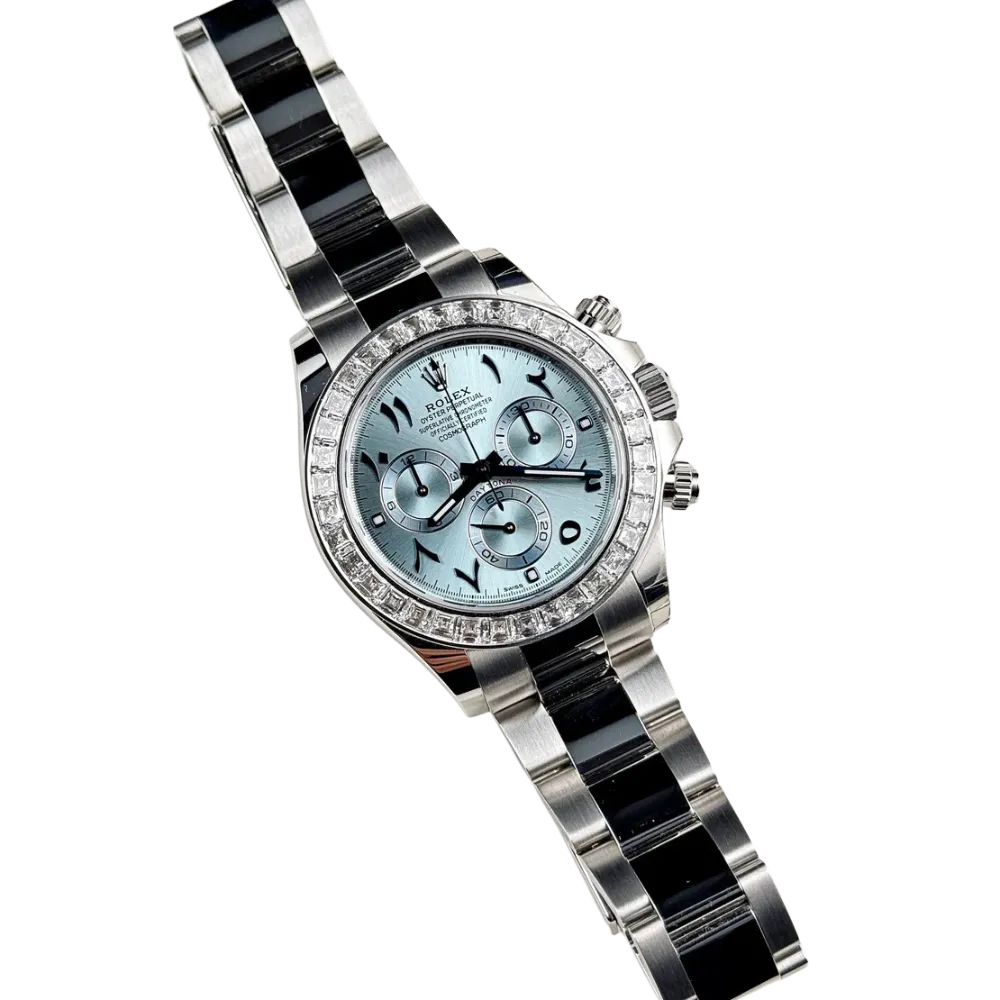 Rolex Daytona 116576TBR Platinum Diamond Ice Blue Arabic Dial - Image 2