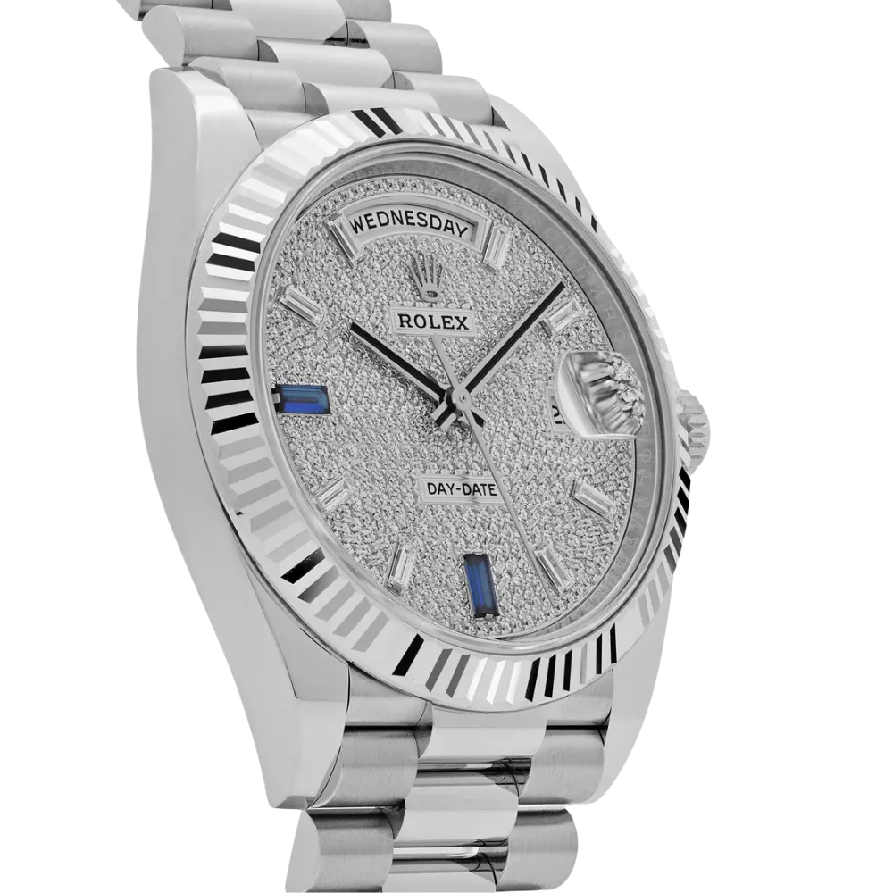 Rolex Day-Date 40 228236 Platinum Pavé Diamond Dial - Image 3