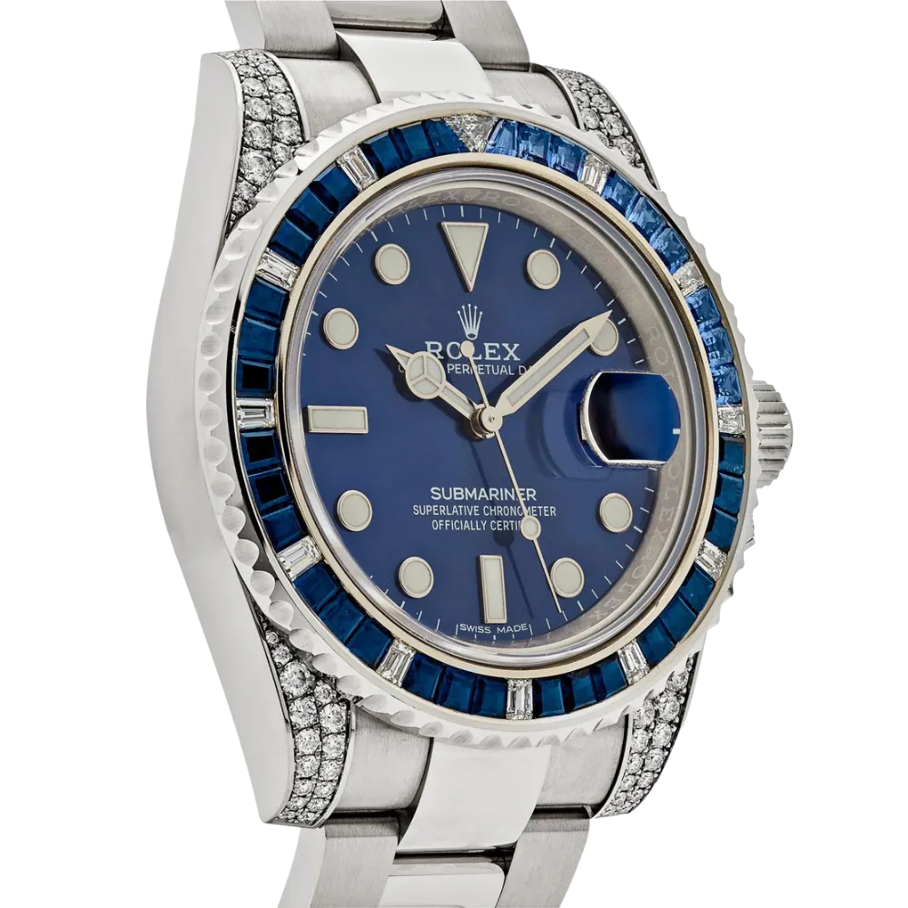 Rolex Submariner Date 116659SABR White Gold Blue Dial Sapphire Diamond Bezel - Image 3