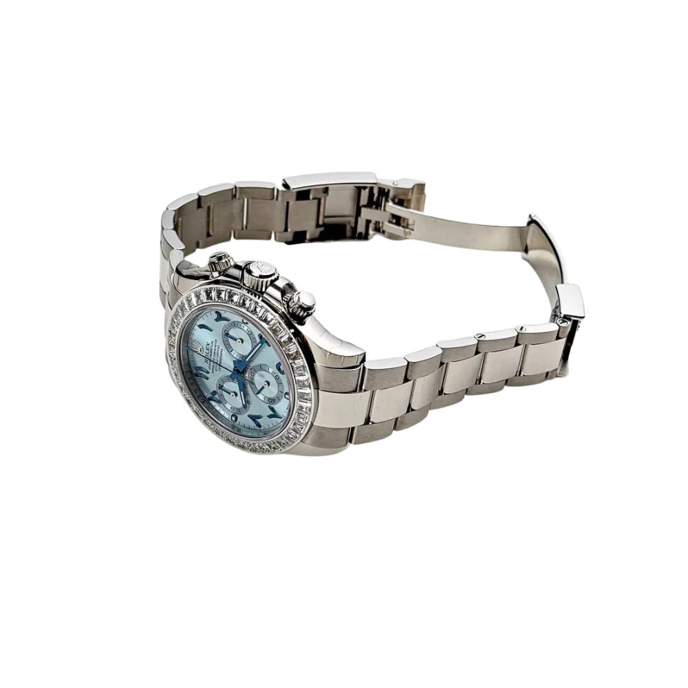 Rolex Daytona 116576TBR Platinum Diamond Ice Blue Arabic Dial - Image 4