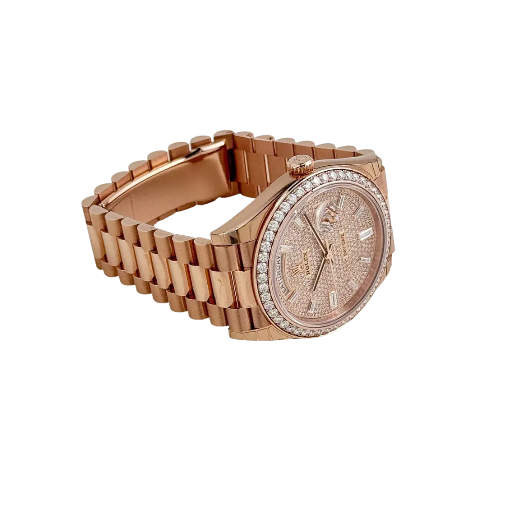 Rolex Day-Date 40 228345RBR Rose Gold Diamond Dial Diamond Bezel - Image 4