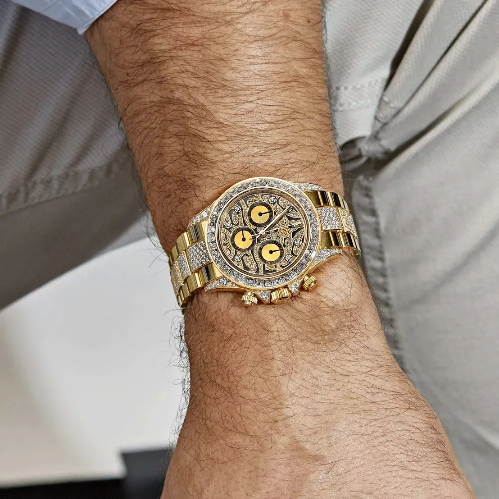 Rolex Daytona 'Eye of the Tiger' 116598TBR Yellow Gold Diamond Accents - Image 5