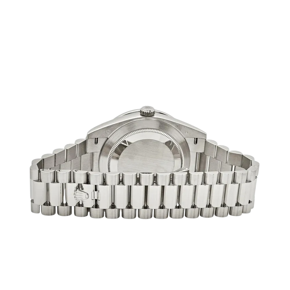 Rolex Day-Date 40 228396TEM Platinum Diamond Dial Emerald Bezel - Image 5