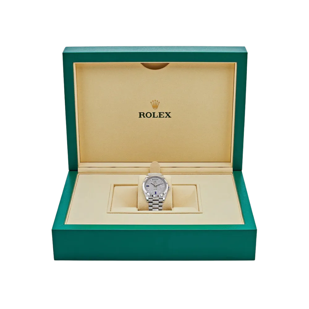 Rolex Day-Date 40 228236 Platinum Pavé Diamond Dial - Image 7