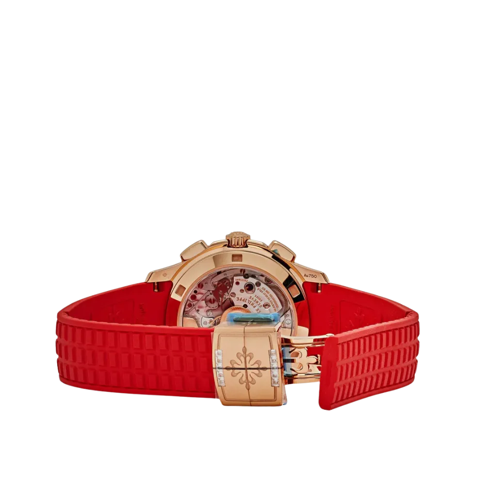 Patek Philippe Aquanaut Luce 7968/300R-001 Rose Gold 'Rainbow' Bezel Mother Of Pearl Dial - Image 6