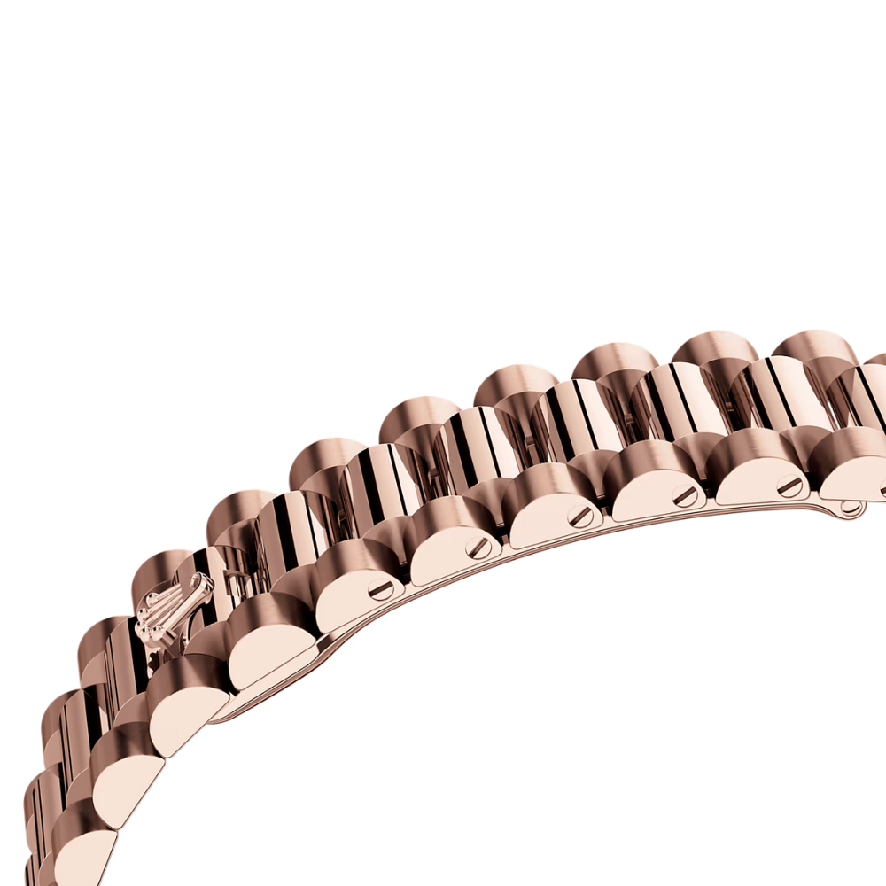 Rolex Day-Date 36 Everose Gold & Diamond Bezel Green Dial 128395TBR – Luxury President Watch - Image 5