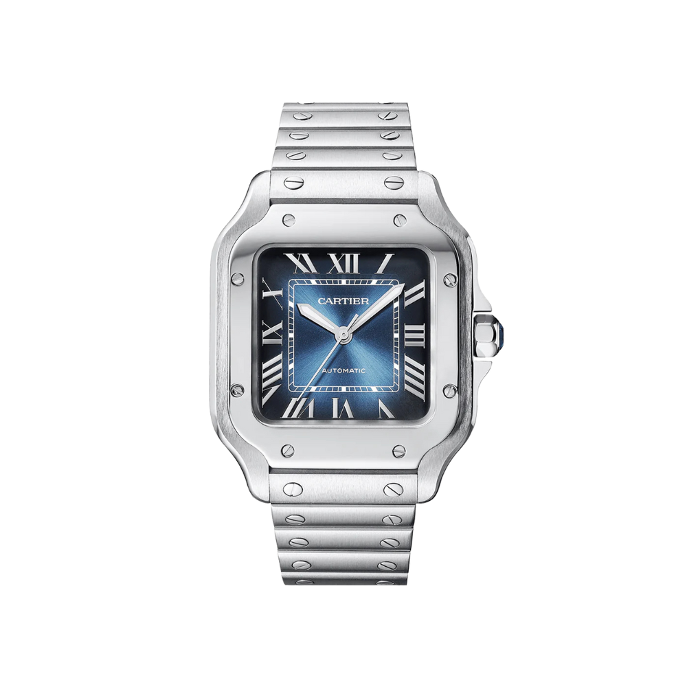 Santos de Cartier Medium Blue Dial Automatic