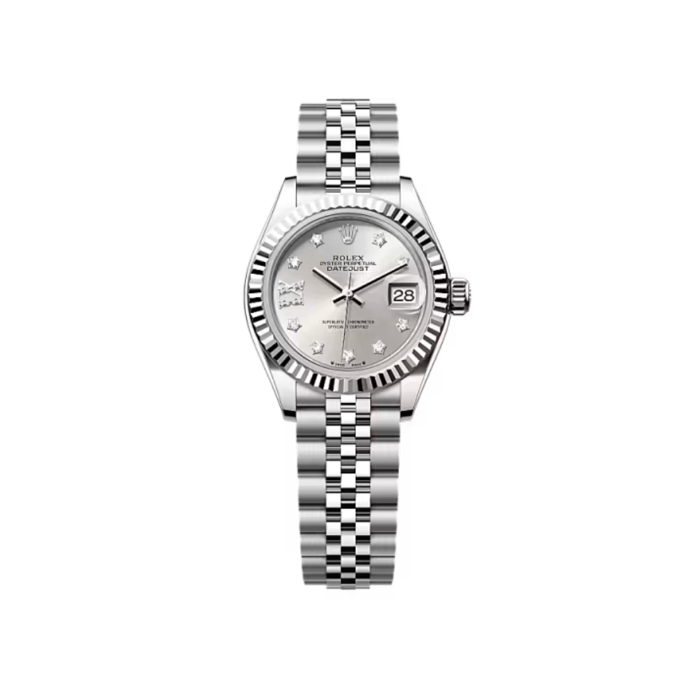 Rolex Lady-Datejust 28, Oystersteel and 18k White Gold, Ref#279174-0021