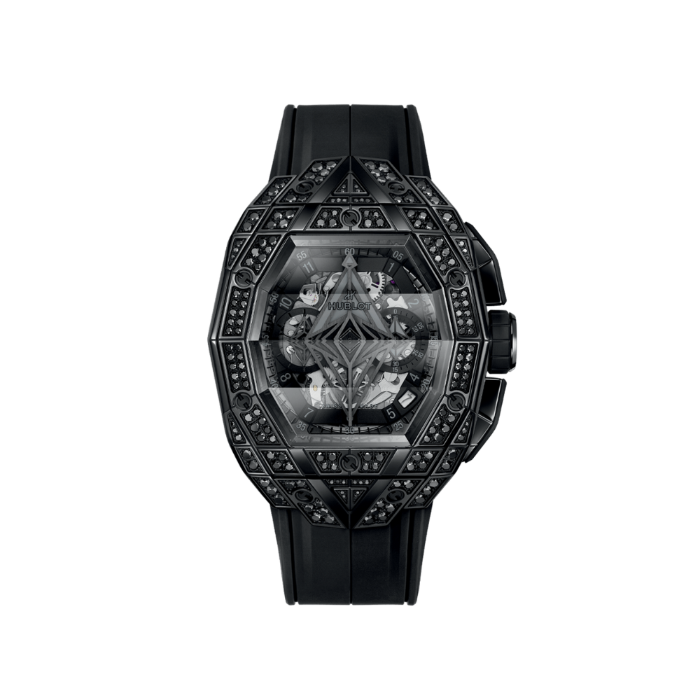 Spirit of Big Bang Sang Bleu All Black Pavé Ref. 648.CX.0114.RX.1600.MXM24