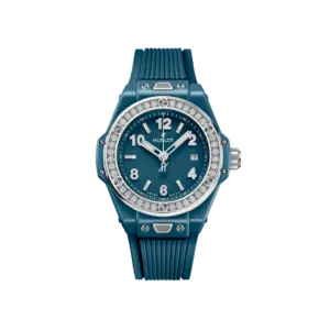 Big Bang One Click Petrol Blue Ceramic Diamonds Ref. 485.ES.5171.RX.1204