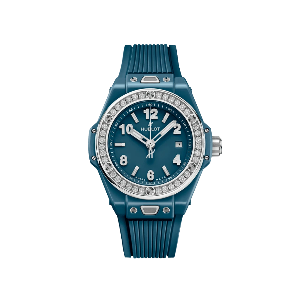 Big Bang One Click Petrol Blue Ceramic Diamonds Ref. 485.ES.5171.RX.1204