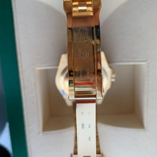 Rolex GMT-Master II 116748SA Yellow Gold Sapphire and Diamond Bezel Black Dial - Image 3