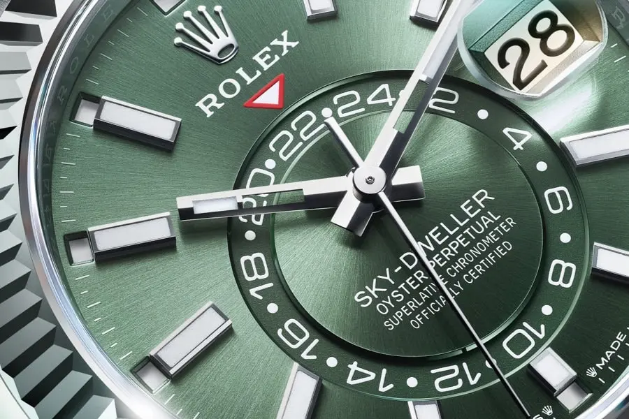 Rolex Sky-Dweller, 42mm, Oystersteel and 18k White Gold, Green, Jubilee, Ref# 336934-0002 - Image 2